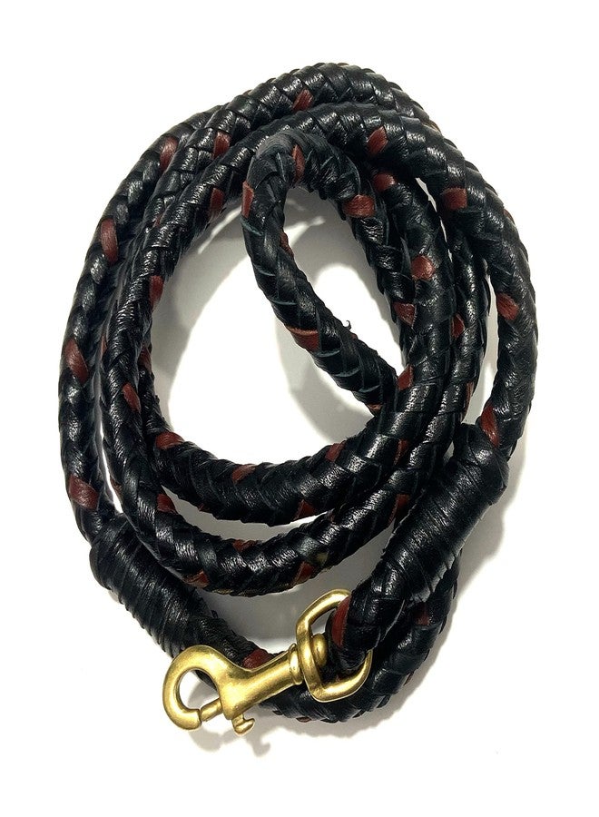 PETS TRIANGLE Leather Dog Leash 6Ft - Soft Durable Genuine Handmade Braided Lead for Training, Walking - Heavy Duty Strong for Large & Medium Dogs (Multicolor) - Image 1